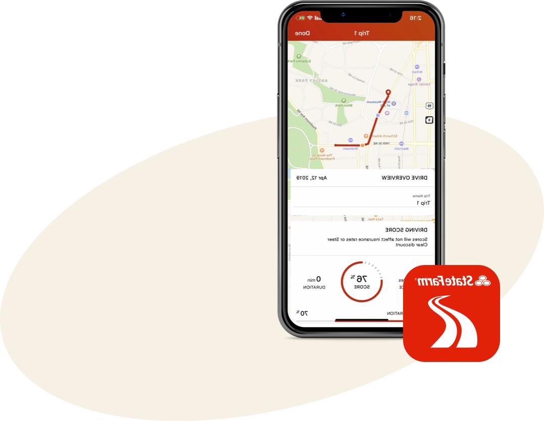 State Farm Drive Safe & Save icon and iphone display